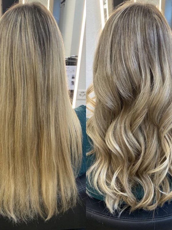 Coiffure-stylein-ruswil-frisurentrends-dauerwelle-blond-vorher-nachher